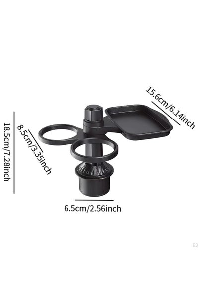 RAYLAX Cup Holder Multifunctional Adjustable In-Car Cup Holder Cup Holder for Food Black Design