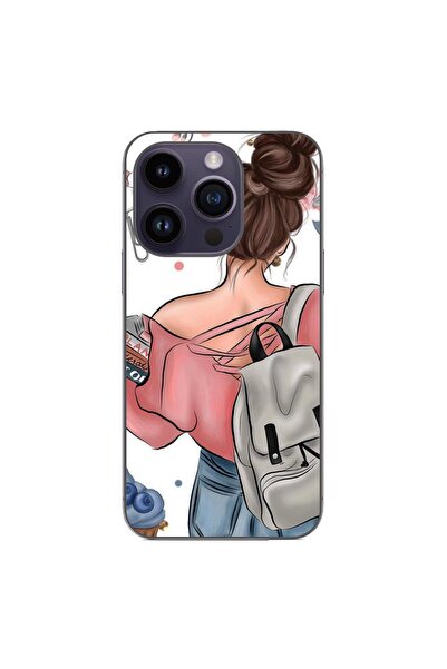 OEM Husa compatibila cu Apple iPhone 15 Pro Silicon Gel Tpu Model Girl Fashio...