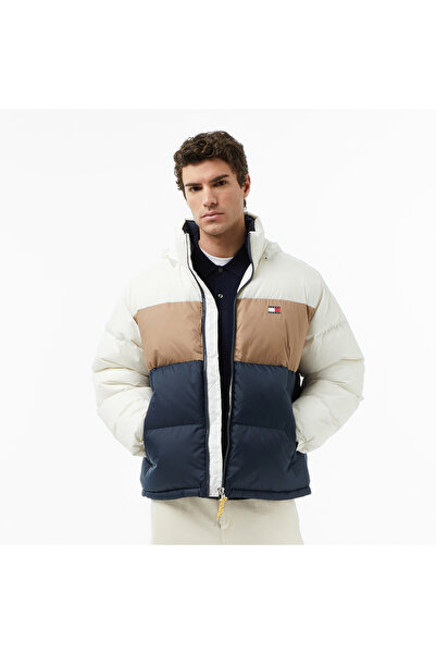 Tommy Hilfiger Tommy Jeans Alaska Erkek Beyaz Puffer Mont