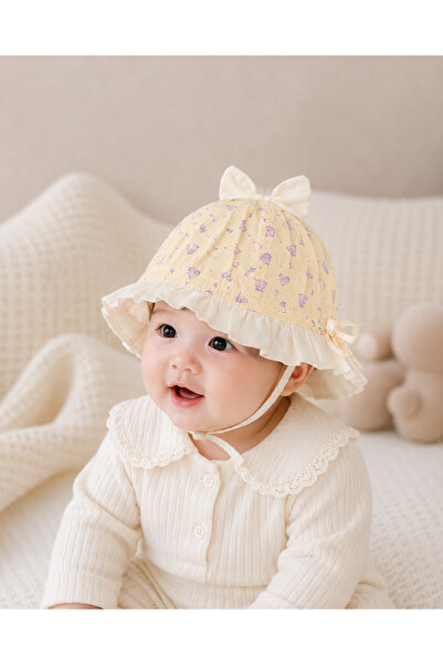 greenmoss Flower Garden Ruffled Baby Hat