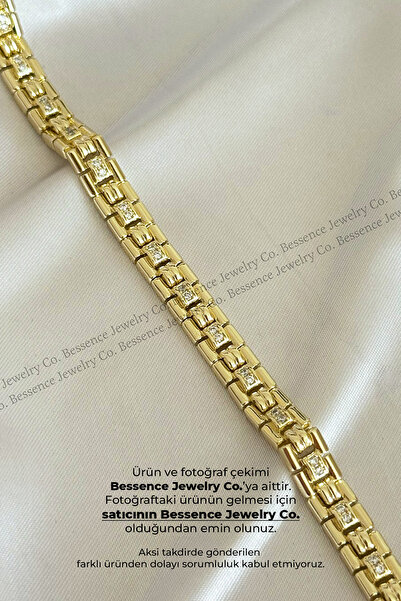 BESSENCE JEWELRY CO. Xuping 14K Gold VIP Vintage Kordon Tasarım Zarif Çelik B...