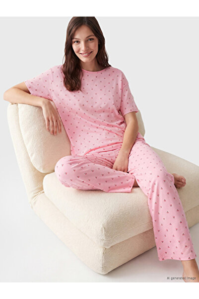 LC Waikiki Timeless Clothing & Timeless Choices Zero Roba Collar Cherry Print...