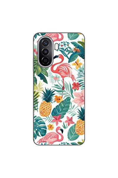 OEM Θήκη συμβατή με Huawei Nova Y70 από σιλικόνη gel TPU με τροπικό σχέδιο
