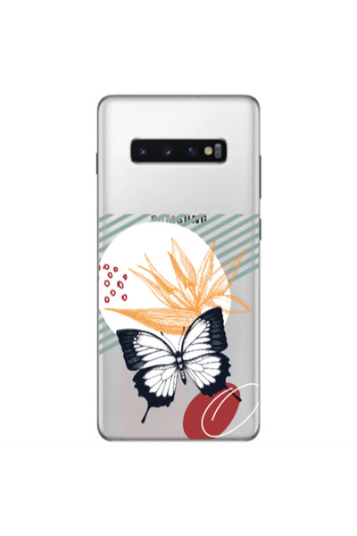 Other Samsung S10 Butterfly Lines Transparent Silicone TPU Θήκη