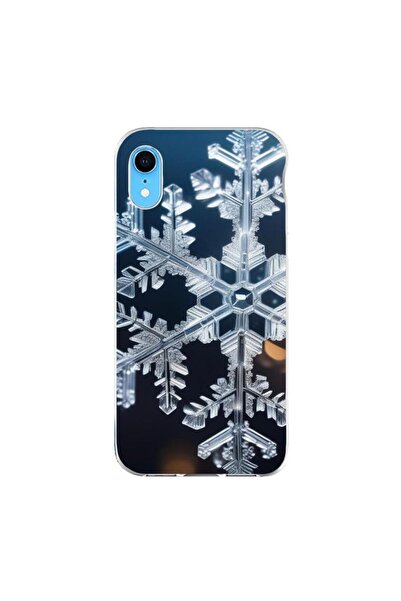 OEM Husa compatibila cu Apple iPhone XR Silicon Gel Tpu Model Big Snowflake