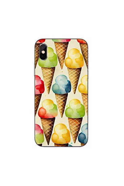 OEM Husa compatibila cu Apple iPhone XS Max Silicon Gel Tpu Model Icecream Pa...