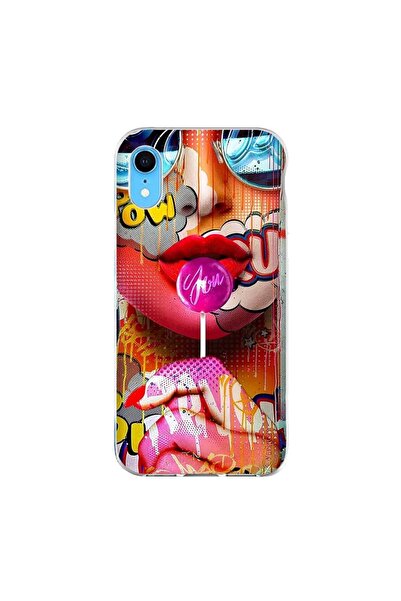 OEM Husa compatibila cu Apple iPhone XR Silicon Gel Tpu Model Pop Art Lolipop