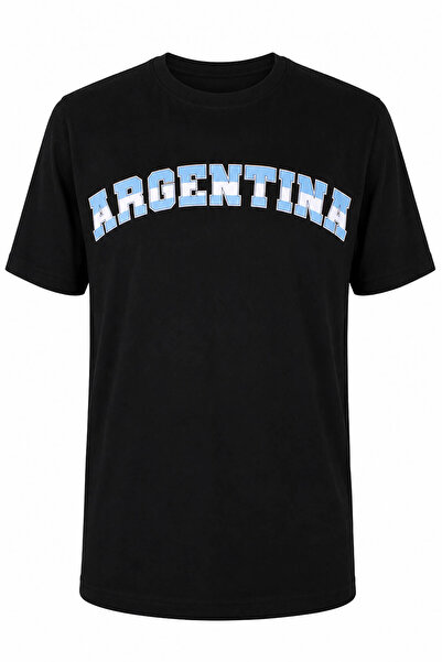 trender Argentina Printed Black Men's T-Shirt 26Ysö8000006