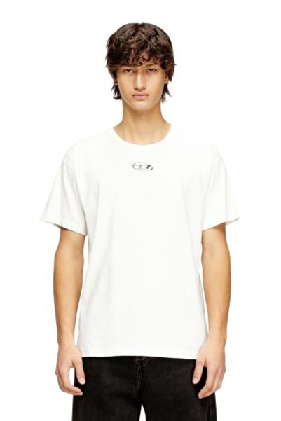 Diesel BEYAZ LOGOLU ERKEK T-SHIRT