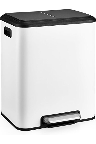 Garvee 30L/8 Gallon Dual Compartment Trash Can, 2 x 15L Stainless Steel Kitch...