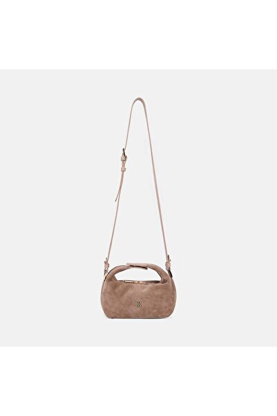 Desa Women's Mink Mini Suede Handbag with Shoulder Strap