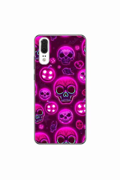 OEM Калъф, съвместим с Huawei P20, силиконов гел TPU, с киберпънк Хелоуин мотив
