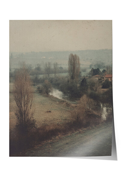 Zestia Vintage zidni poster, poster sa ruralnim pejzažom pored reke br: 20095