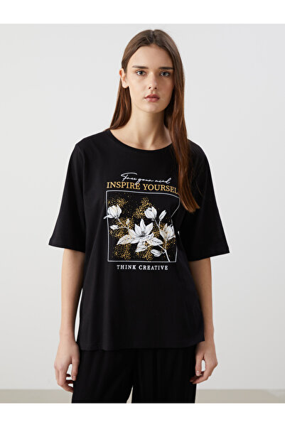 LC Waikiki Tricou pentru damă cu imprimeu cu gât crew