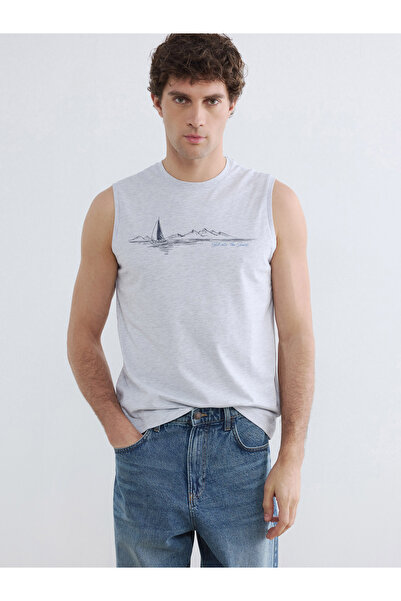 LC Waikiki Crew Neck Printed Men's Sleeveless T-Shirt