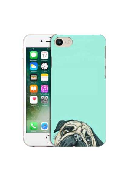 OEM Husa compatibila cu Apple iPhone 7 Silicon Gel Tpu Model Curious Pug