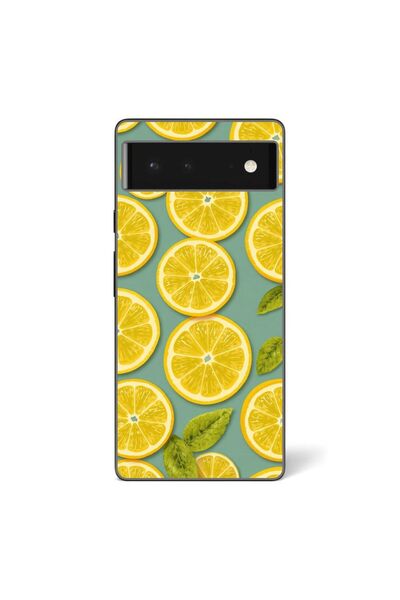 OEM Case compatible with Google Pixel 6 Silicone Gel Tpu Pattern Summer Lemon...