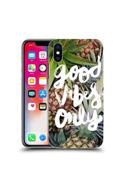 OEM Θήκη συμβατή με Apple iPhone XS, από σιλικόνη gel TPU, μοντέλο Good Vibes...