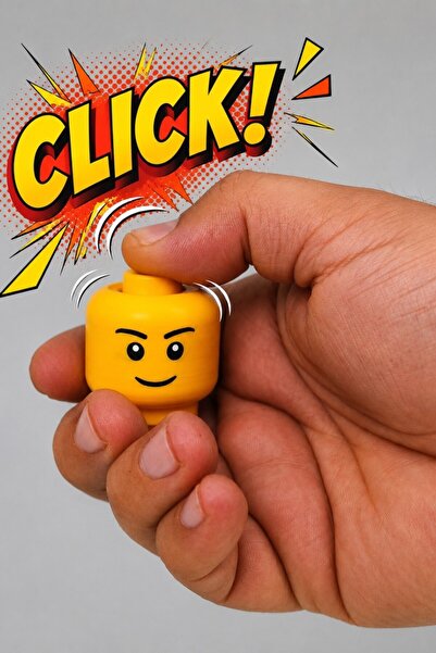 Hunga Click Sesli - Lego Figür Kafası Stres Giderici