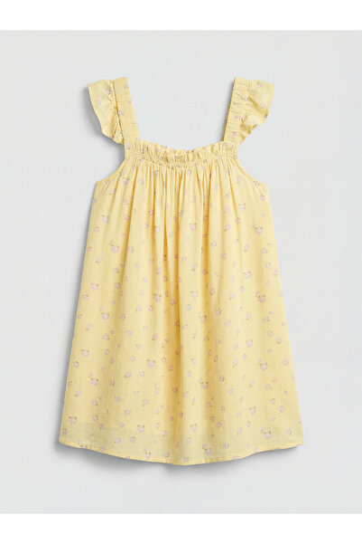 LC Waikiki Square Neck Ruffled Girls' Dress