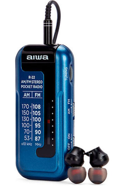 Aiwa R-22BL Μίνι Ραδιόφωνο Μπαταρίας Μπλε