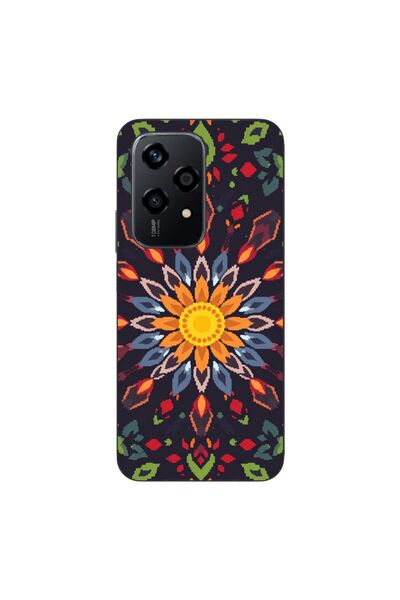 OEM Husa compatibila cu Honor 200 Lite Silicon Gel Tpu Model Pixel Art Sun Mi...