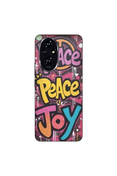 OEM Husa compatibila cu Honor 200 Silicon Gel Tpu Model Peace and Joy Graffiti