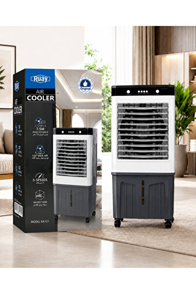RUAY 60L Air Cooler Portable Desert Cooler Fan 7.5M Air Throw 120° Wide Oscil...