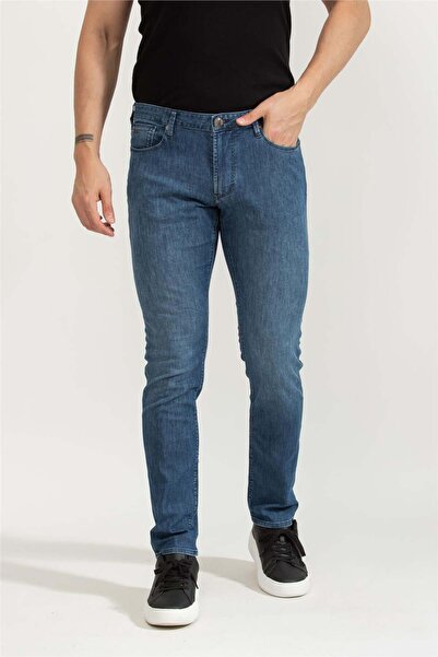 Emporio Armani Erkek 5 Cepli Pantolon Açık Mavi