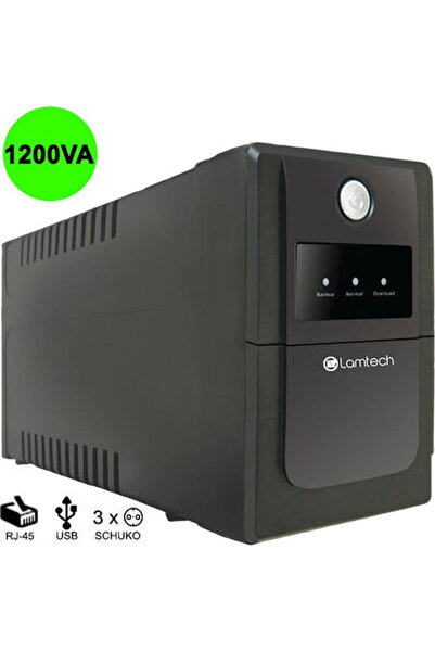 Lamtech K1200VA AVR UPS Line-Interactive 720W με 3 πρίζες ρεύματος Schuko
