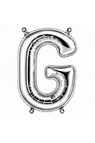 BeySüS Letter g Foil Balloon Silver Color (76 cm)
