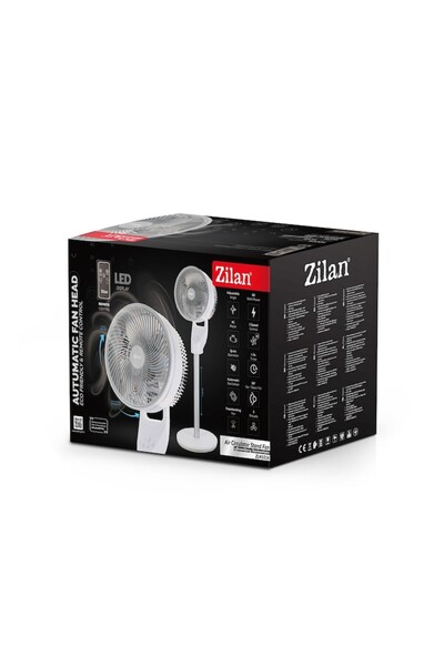 Zilan Circulator de aer ZLN1016, 3 trepte de viteza, , motor AC, Oscilatie, o...