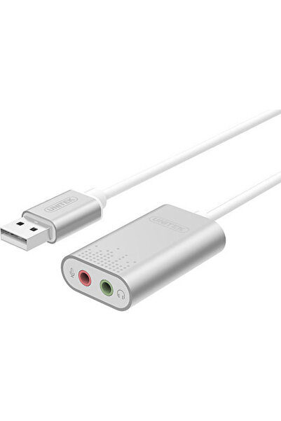 Unitek Εξωτερική Κάρτα Ήχου USB 2.0 Ασημί (Y-247A)