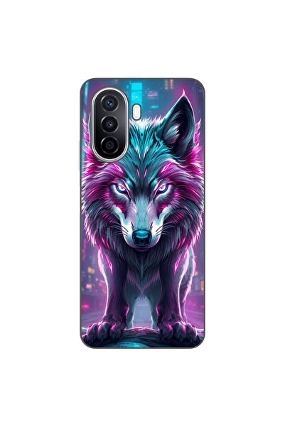 OEM Husa compatibila cu Huawei Nova Y70 Silicon Gel Tpu Model Cyberpunk Wolf