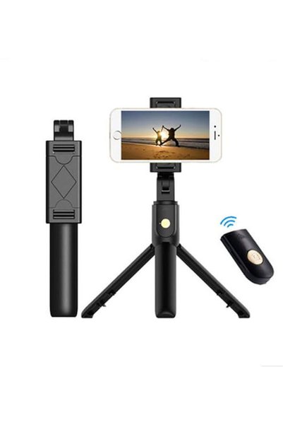 Techsuit Σέλφι Στικ με Bluetooth & Τηλεχειριστήριο Μαύρο