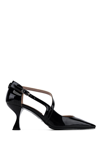 Tamer Tanca Women's Genuine Leather Black Patent Leather High Heels