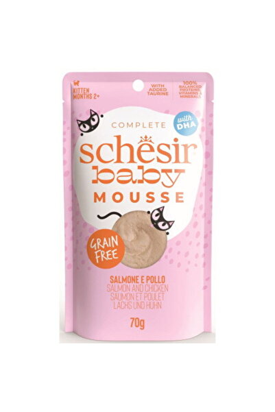 Schesir Plic pentru pisici Baby Plic, Mousse cu Somon 70 gr