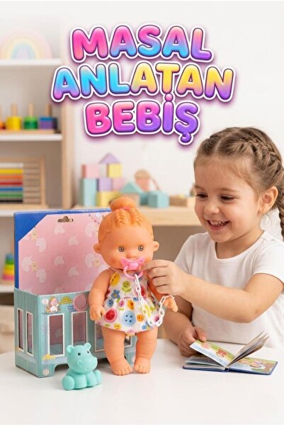Tıfıl Toys Etkileşimli Akıllı Masal Anlatan Ağlayan Emzikli Eğitici Pilli Oyu...