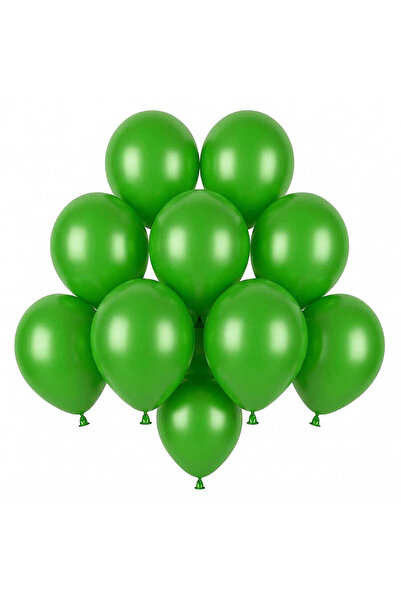 BeySüS Green Color Latex Pastel Balloon (13 cm) - 10 Pieces