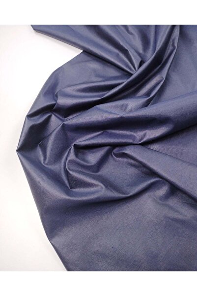 Kumaş Parça Navy Blue Taffeta Look Woven Fabric Thin Soft Shiny Evening Dress...