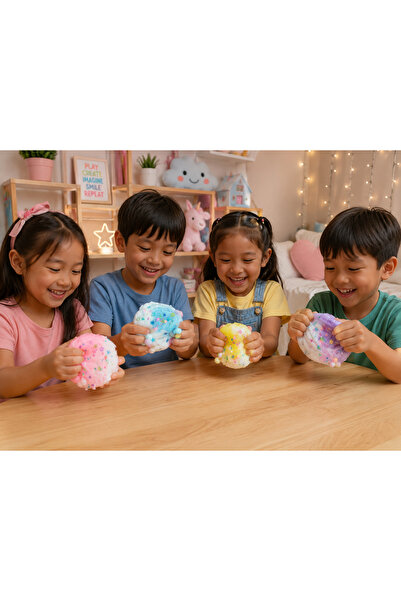 TOY LAND 4PCS Squishy Stress Relief Toy Set – Soft Slow Rising Squeeze Toys for Kids and Adults, Assorted Colors