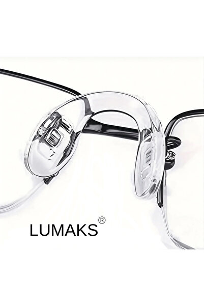 LUMAKS Screw-On Silicone Glasses Nose Pad 1 Piece Full Size Transparent Repla...