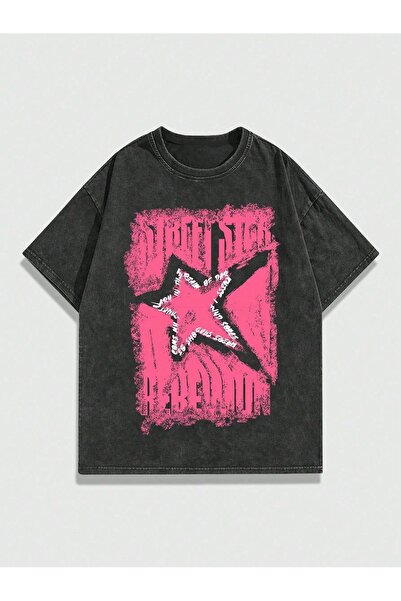 bellanova Unisex Oversize Printed T-Shirt Streetwear Comfortable Fit Daily Pr...
