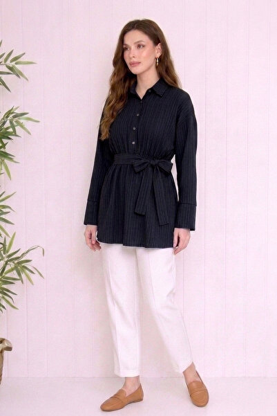 Asya Karen Drawstring Belted Muslin Tunic