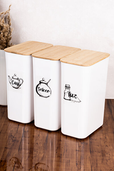 Minya Home 3-Piece Storage Container Set Bamboo Vacuum Lid Storage Container ...