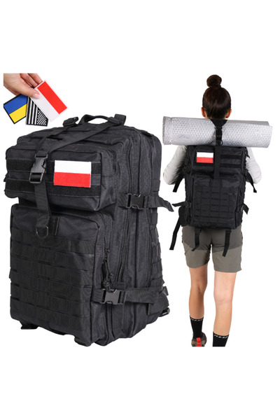 Mardil Rucsac militar de drumeție impermeabil 45L negru, pentru călătorii și ...