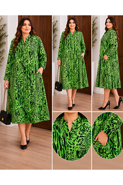 MENSAR OTANTİK Doyma Viscose Shirt Dress Height 125 cm Chest 135 cm Waist 150 cm