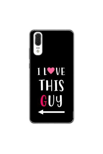 OEM Husa compatibila cu Huawei P20 Silicon Gel Tpu Model Cupluri I love This Guy