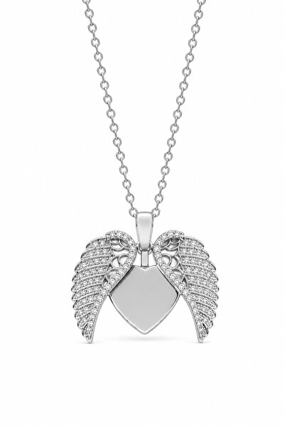 MakeWell Collapsible Heart Clover Butterfly Winged Heart Necklace – Gold and ...