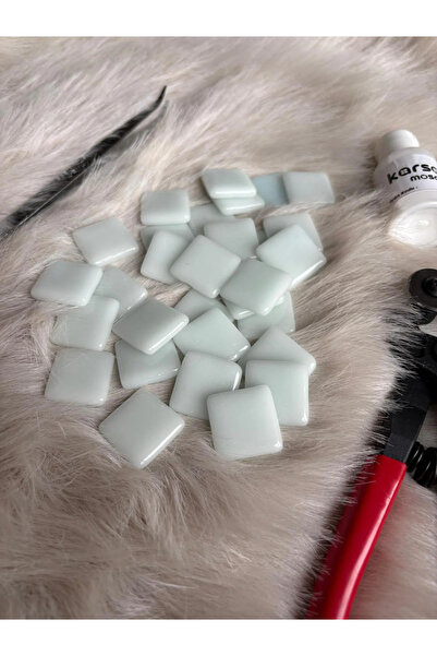 Karsan Mozaik Sanatsal Mozaik Beyaz 2,5x2,5cm Mozaik Sanatı Malzeme (100gr)